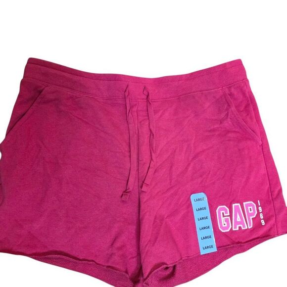 GAP Women's Soft Drawstring Logo Shorts Womens L Hot Pink - Picture 2 of 7